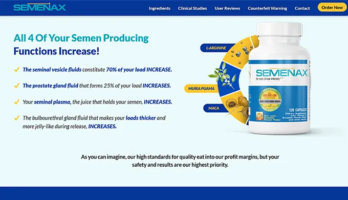 Can Semenax increase semen volume
